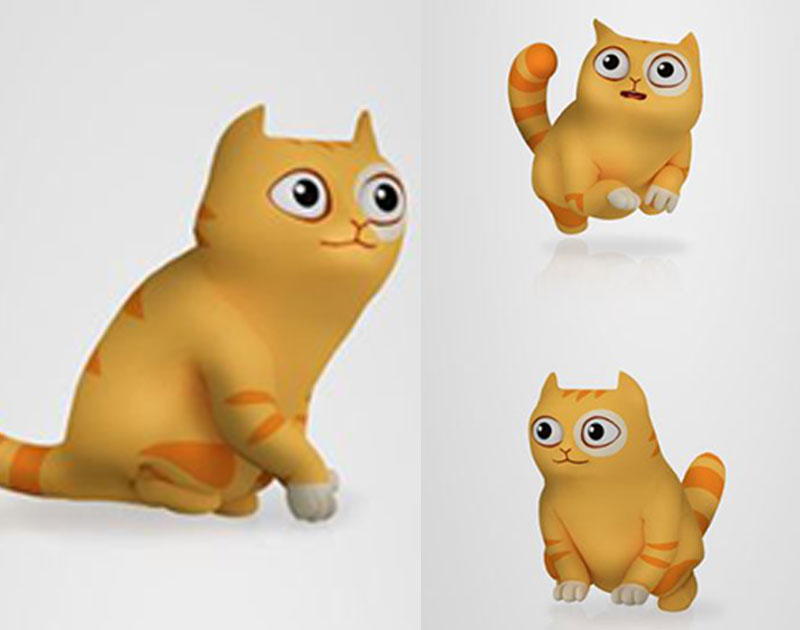 Создание 3D персонажа «Кот - персик»